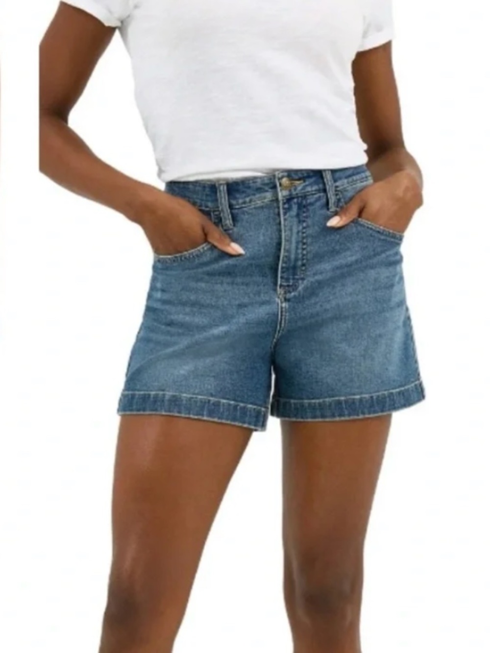 Lee High Rise Denim Shorts Blue Sz S Women's